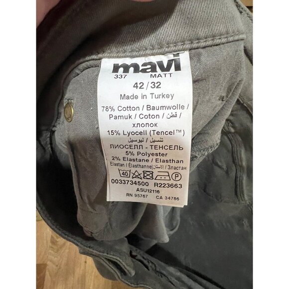 Mavi Matt Relaxed Straight Leg Mens Jeans‎ - Size 42x32 - Picture 5 of 5